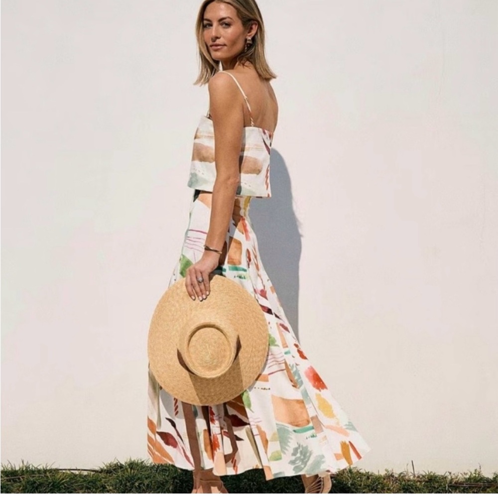 Colorful Antonio Melani Maxi Skirt and Top Set Size 6.